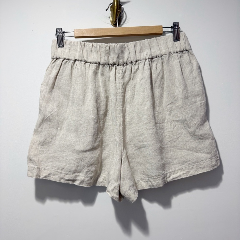 J. Crew Light Beige Linen Blend Women's Shorts - Picture 4 of 14